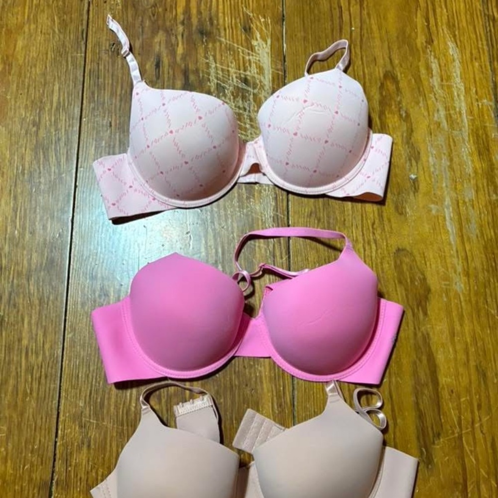 Elegant Pink and Cream Bra Set